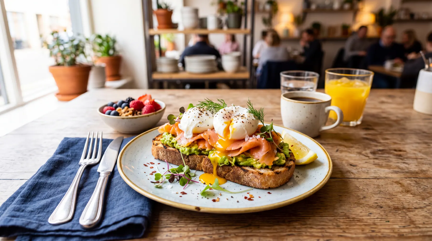 Brunch dining in Brisbane — representative imagery