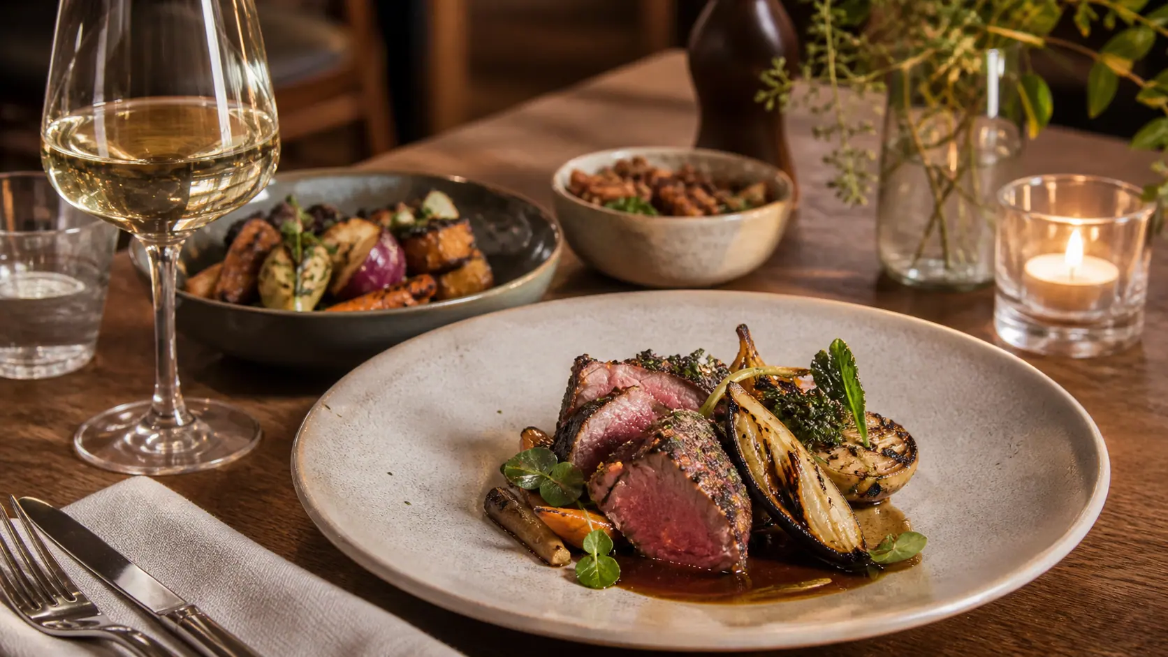 Modern Australian dining in Brisbane - illustrative editorial image