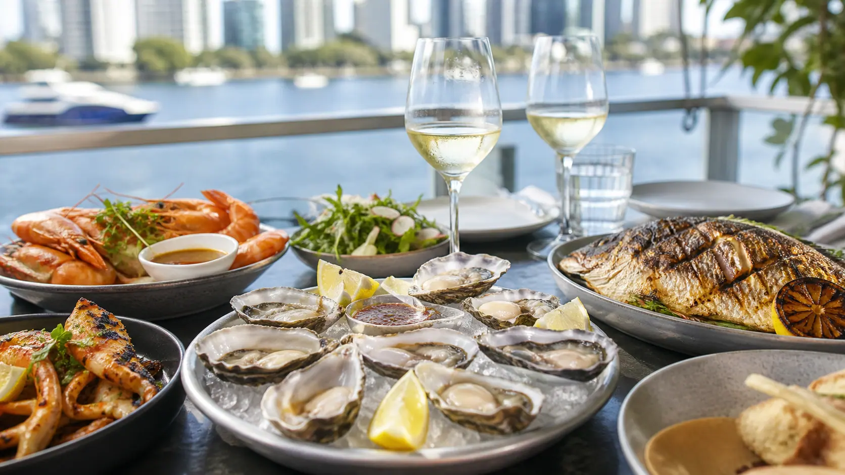 Seafood dining in Brisbane - illustrative editorial image