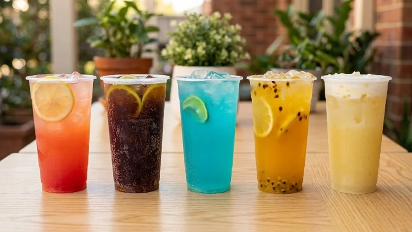Colourful dirty sodas and fruit refreshers from Zesty Cup in Woodridge